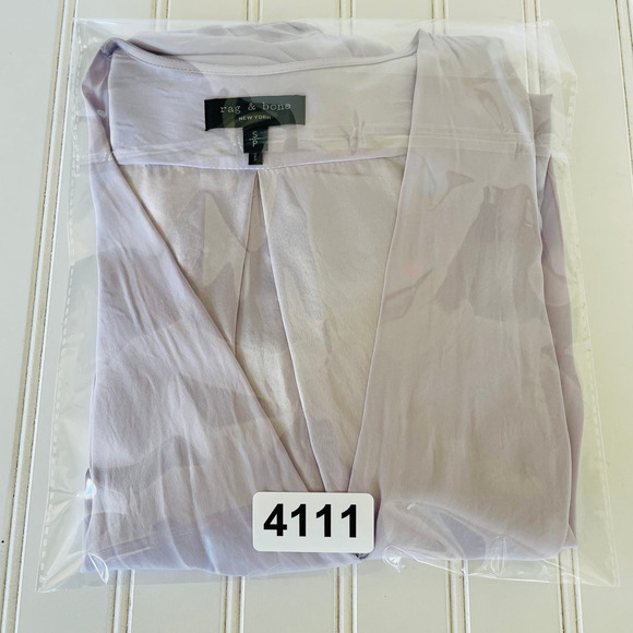 Rag & Bone Silk Lilac top size S/P - Picture 10 of 11